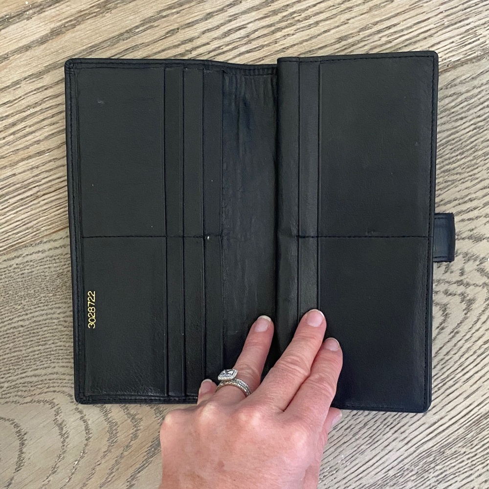 Designer Wallet Vintage Classic Black Leather Wallet – Authenticity Unverified - Picture 5 of 9